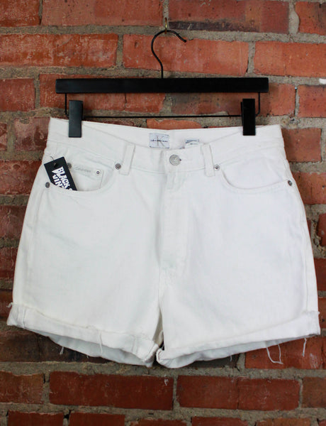 Women's Vintage 90's Calvin Klein Shorts White Denim Cut-Off 30W ...