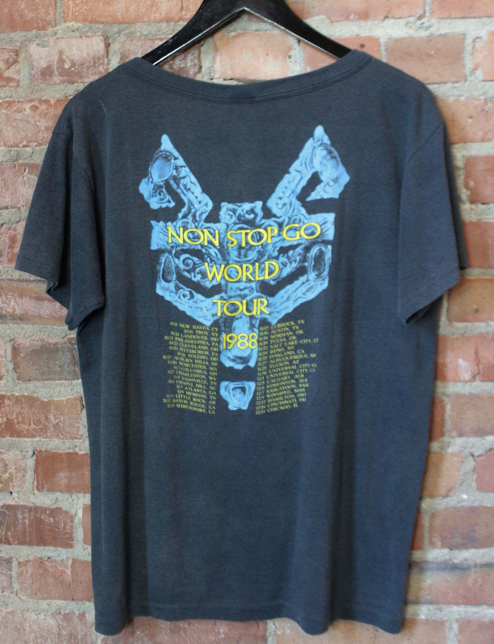 Vintage Robert Plant Concert T Shirt Non Stop Go 1988 Large – Black ...