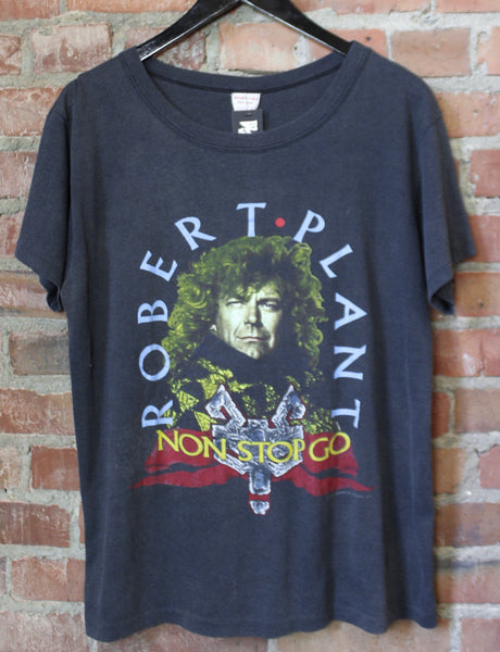 Vintage Robert Plant Concert T Shirt Non Stop Go 1988 Large – Black ...