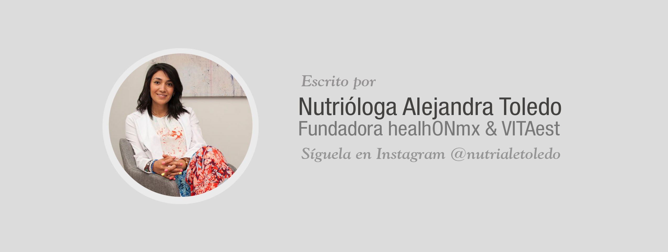 Nutriologa Alejandra Toledo