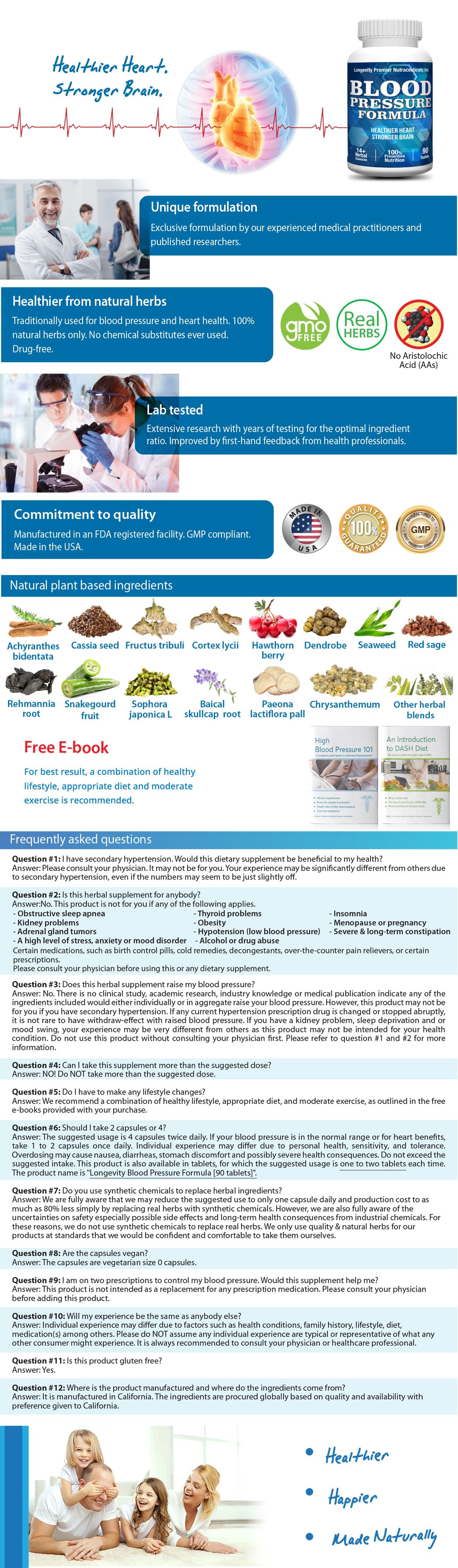 Longevity Blood Pressure Formula Tablets