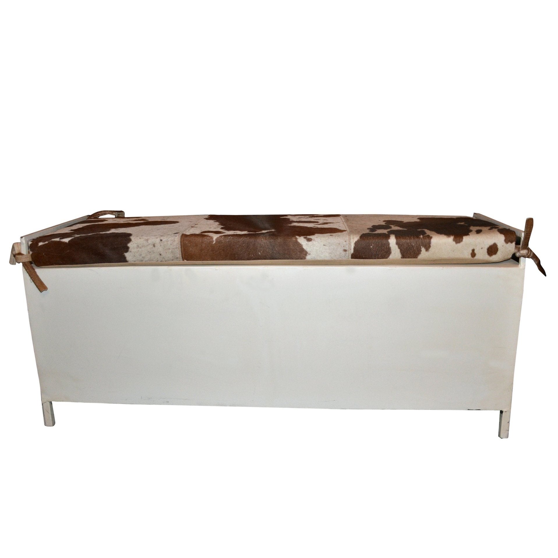 Cowhide Iron Locker Bench Philbee Interiors