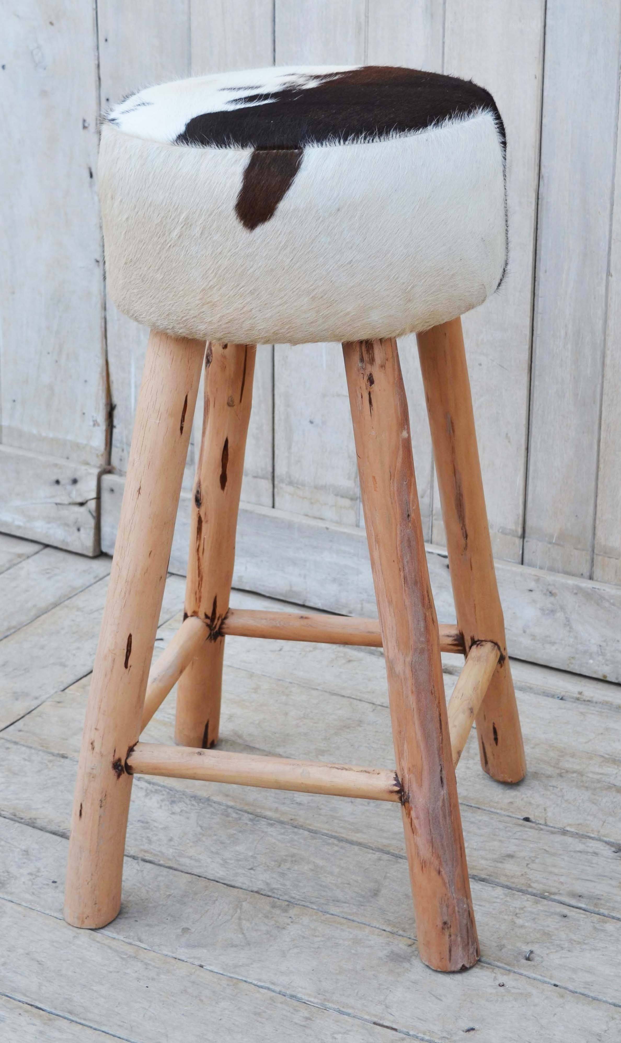 stunning cowhide bar stools