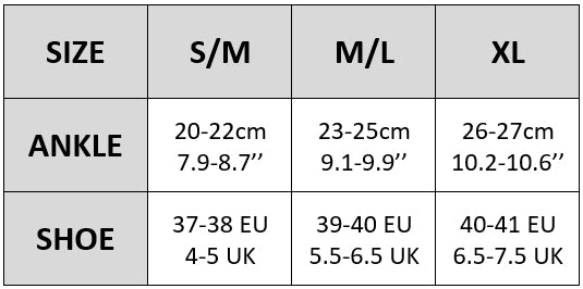 Golden Lady Compression Socks Size Chart