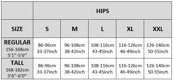 Steven tights size chart