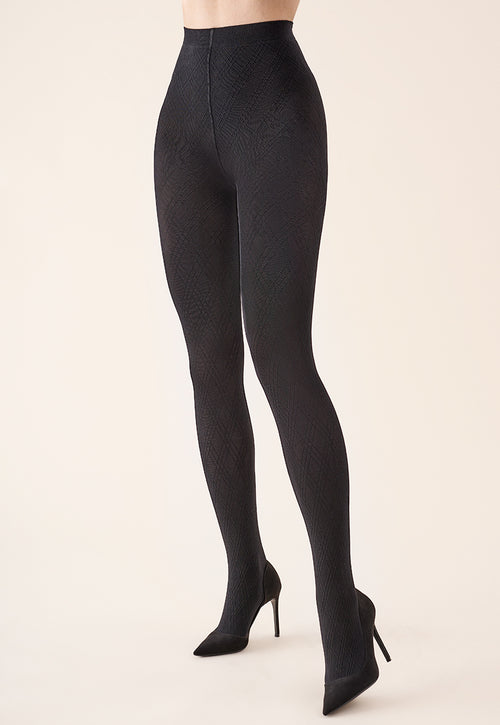 Lina Vertical Stripes Patterned Black Opaque Tights at Ireland's Online  Shop – DressMyLegs
