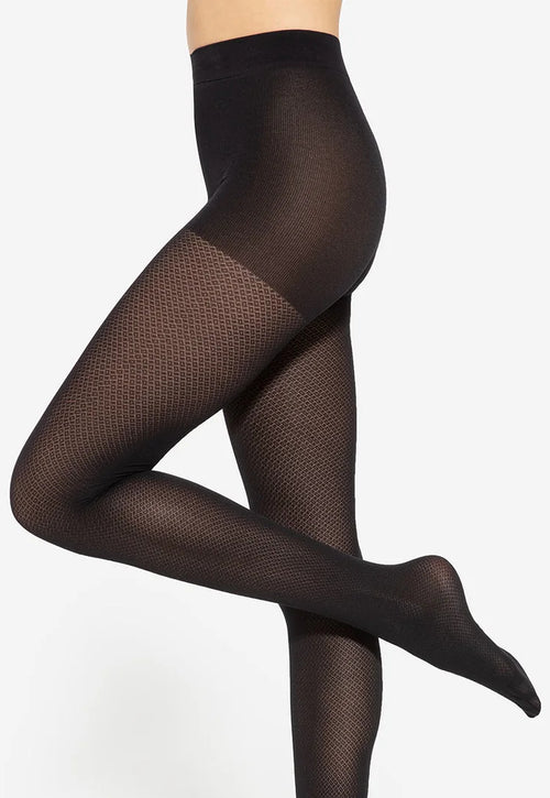 Funny 12 Stars Patterned Black Micronet Tights at Ireland's Online