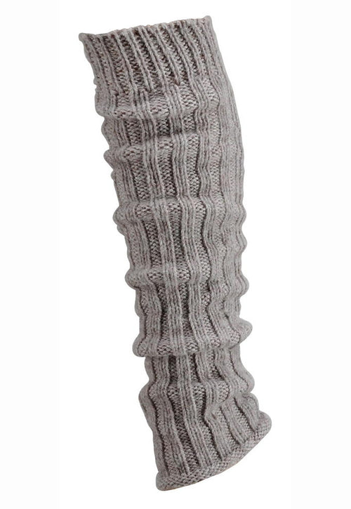 Grey Cable Knitted Leg Warmers