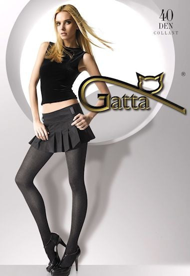 Cat Tights - Opaque Patterned Tights - 60 den - COLETTE CAT 02 - Gatta Wear