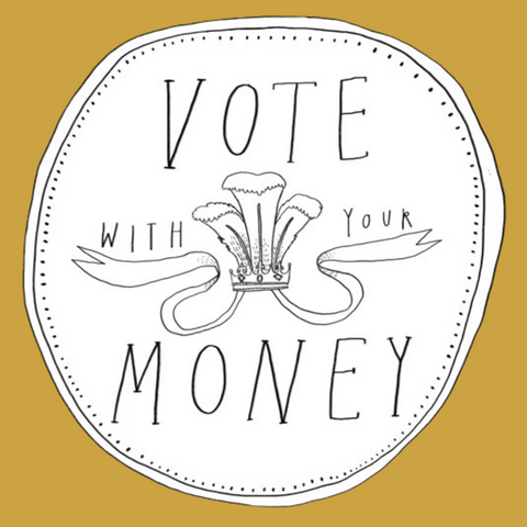 An image saying Vote with your Money