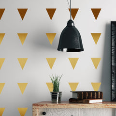 Gold metallic triangle stickers