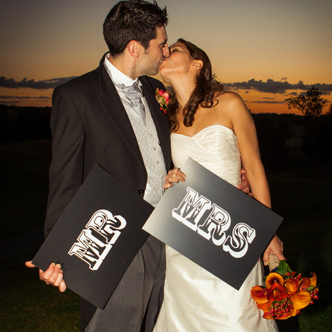Mr & Mrs Wedding Sign Props
