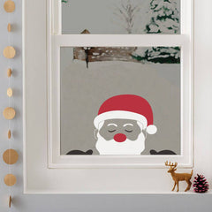 How-to decorate your home with Christmas décals original peeping santa sticker