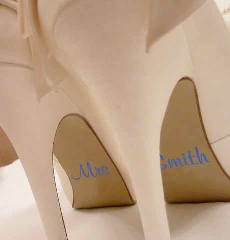 Personalised Wedding Shoe Stickers