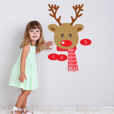 How-to decorate your home with Christmas décals reindeer game sticker