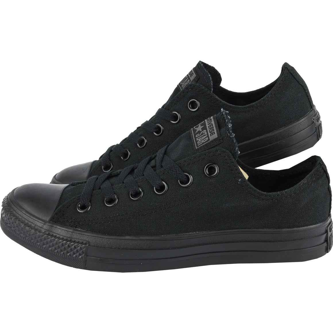 all black chucks low top