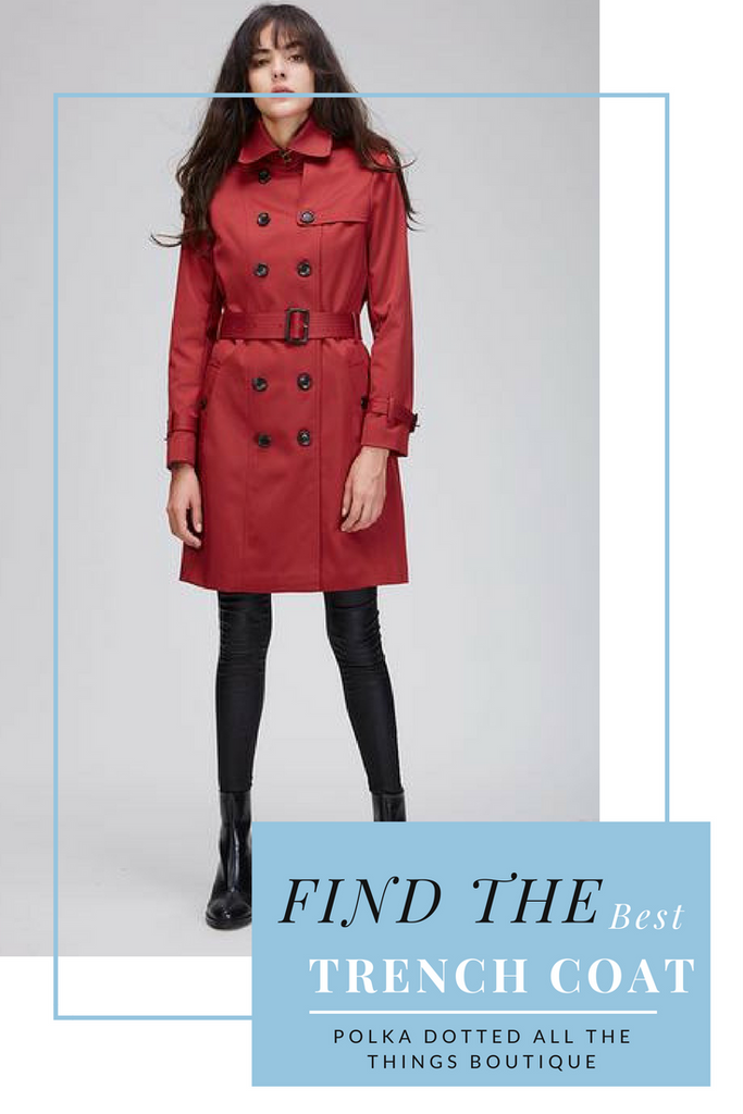 How to find the perfect trench coat at Polka Dotted All The Things Boutique #fashion