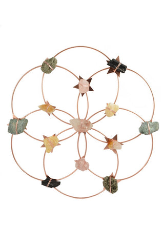 flower of life crystal grid