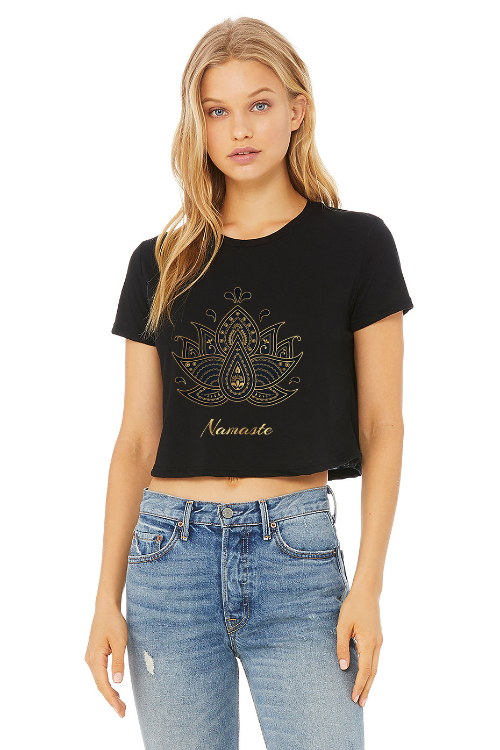 Namaste Cropped Flowy Tee