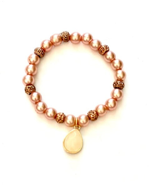 Peach Pearl Bracelet