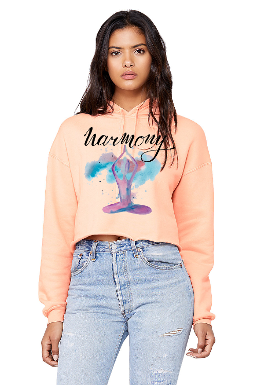 Women's Cropped "Harmony" Fleece Hoodie