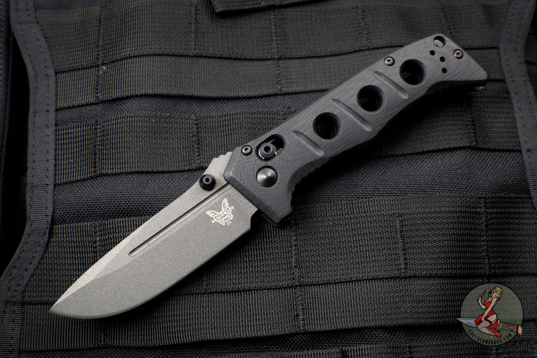 Benchmade Mini Adamas Axis Lock Black G-10 with Gray Blade 273GY-1 ...