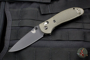 Benchmade Griptilian Folder OD Green Handle with Plain Black Drop