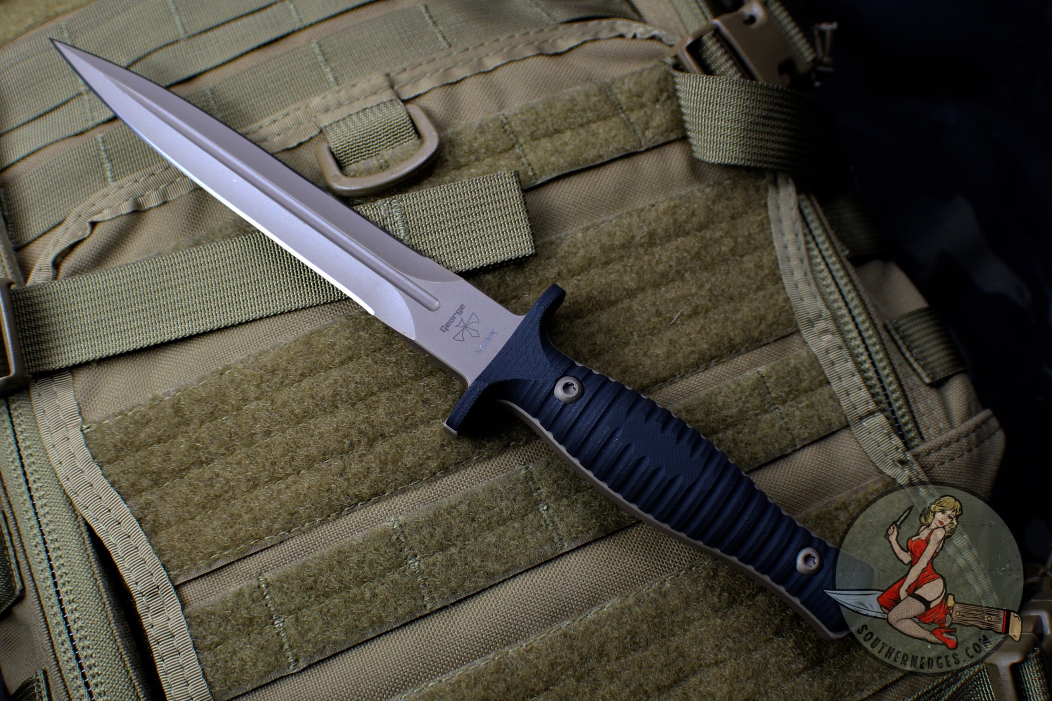 Spartan Blades Spartan-George V-14 Dagger Fixed Blade Knife FDE Black ...