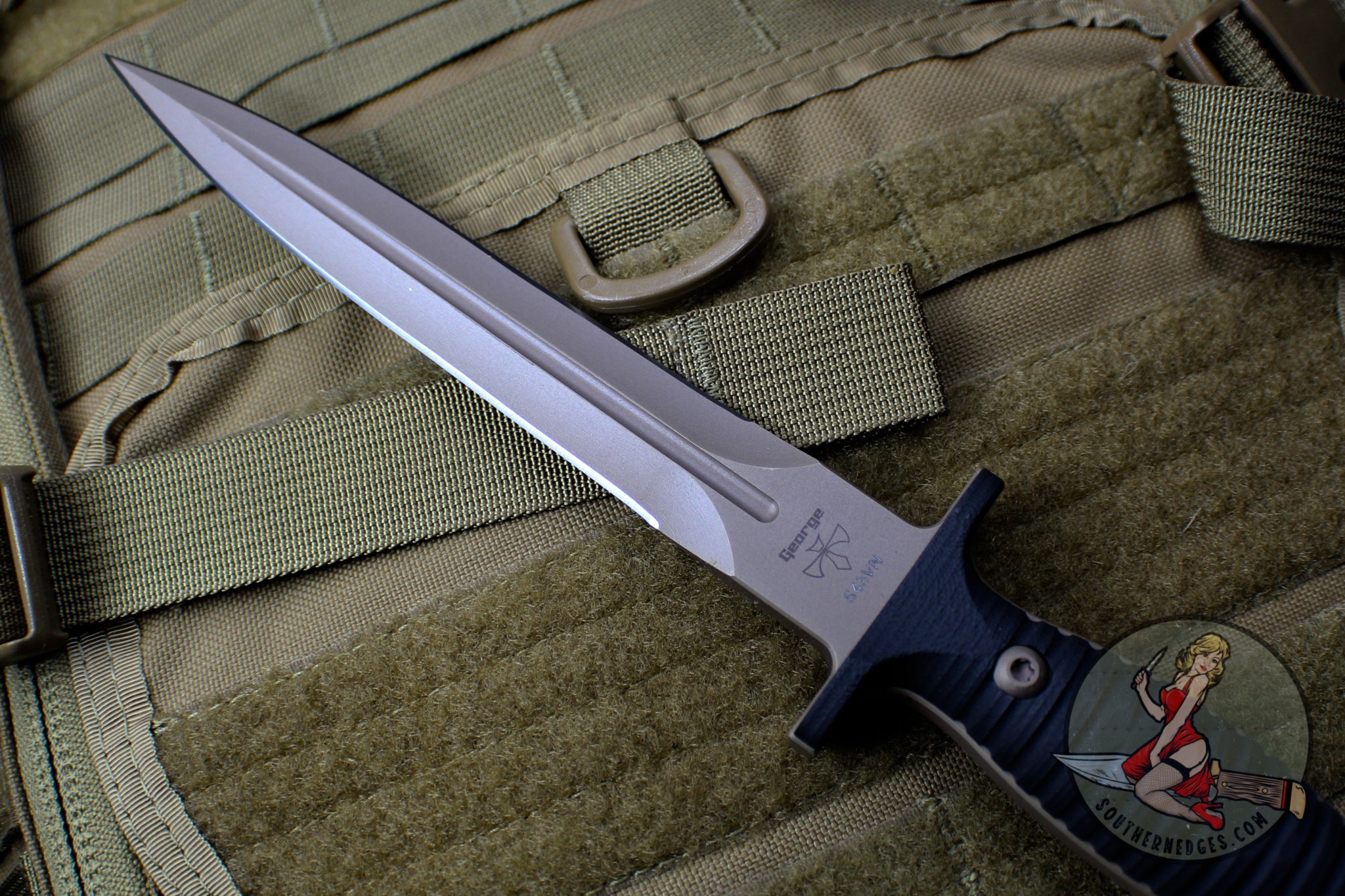 Spartan Blades Spartan-George V-14 Dagger Fixed Blade Knife FDE Black ...