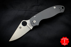 Spyderco Para 3 Dark Gray with Stonewash Maxamet Steel Folder