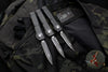 Microtech Ultratech Black Double Edge OTF Knife Black Tactical Full Serrated Blade 122-3 T