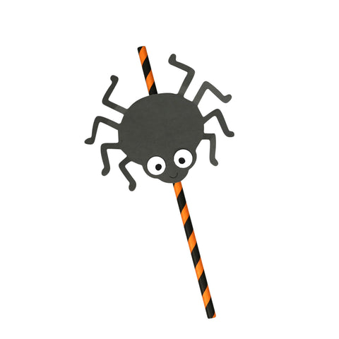 AccuCut Spider Straw Craft Project for Kids for Halloween