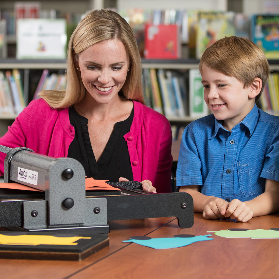 Teacher Using MARK 5 Die-Cutting Machine