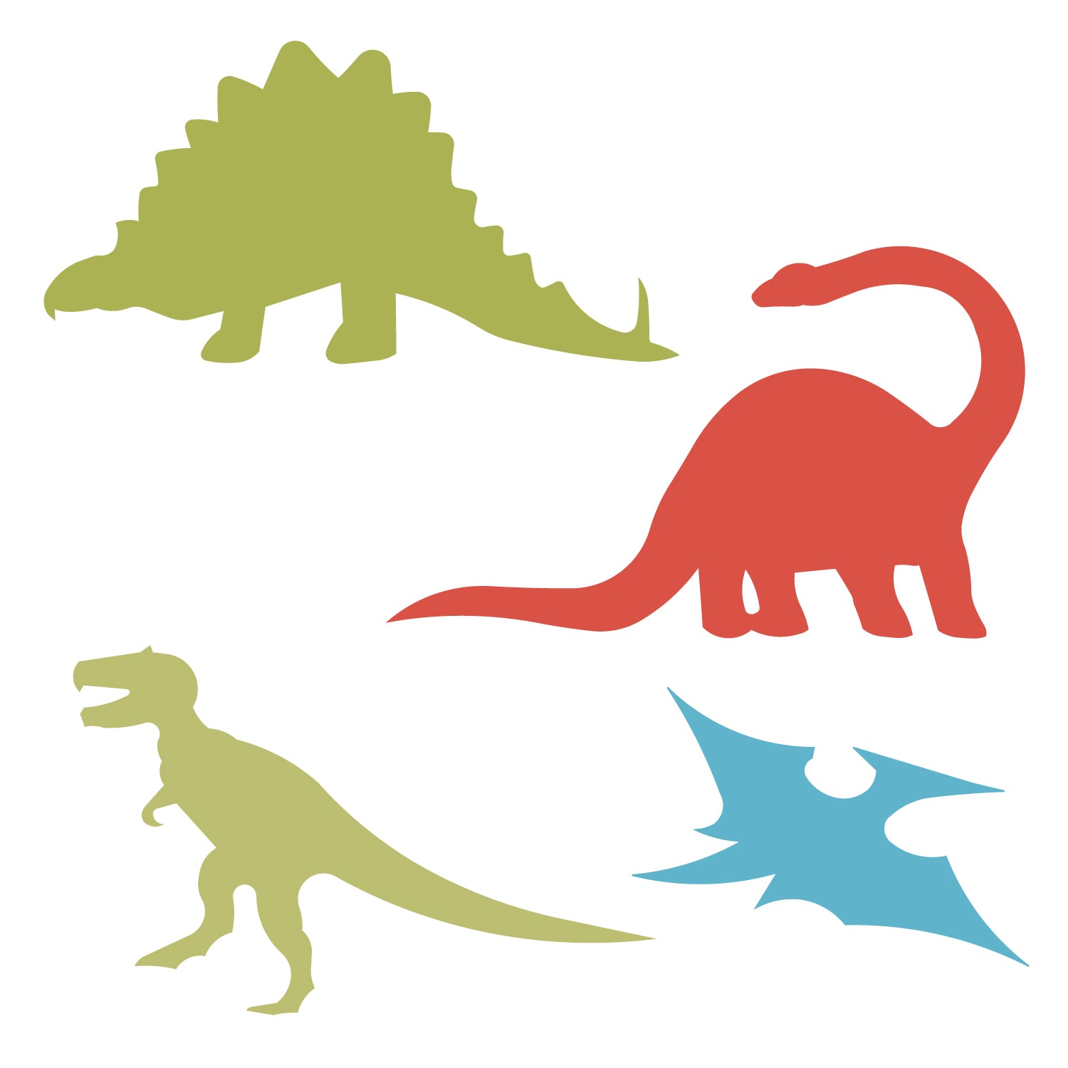 moving dinosaurs clipart outline