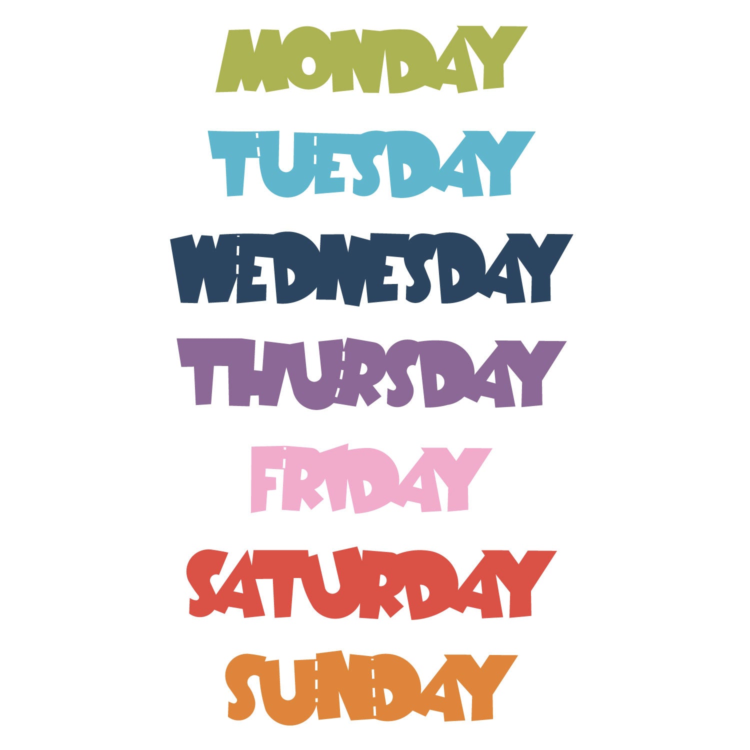 Days of the Week Set – AccuCut