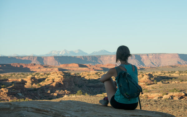 Admiring the La Sal mountains in Canyonlands National Park
