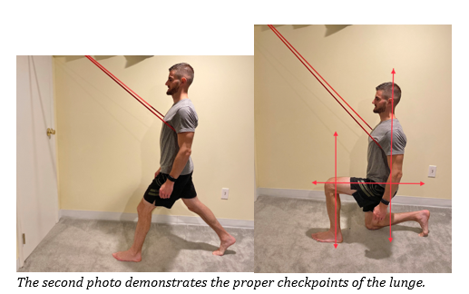 assisted reverse lunge correction