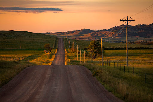 long straight road in south dakota