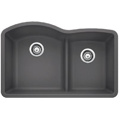 Blanco 401418- PERFORMA U 1¾ Low Divide Undermount Sink SILGRANIT