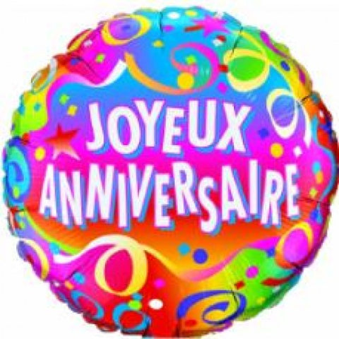 Ballon Joyeux Anniversaire 18 Pouces La Boite A Surprises De Nicolas