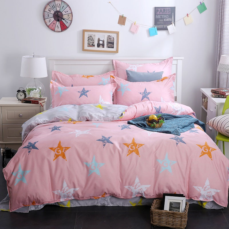 100 Cotton Soft Bedcloth Flat Bed Sheet Bedding Set King Queen