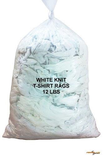 2 lb Bag New White Knit Rags