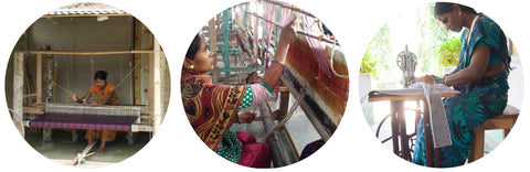 Artisans weaving-sewing