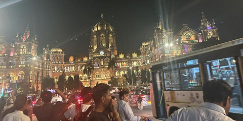 Cst train station in Bombay.