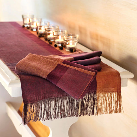 jewel tone table linen collection