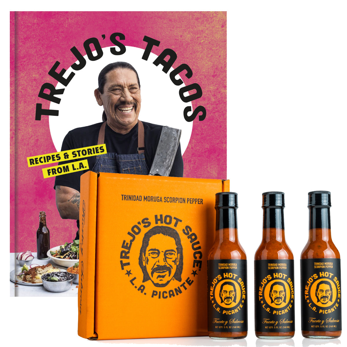 Image of Signed Cookbook and Hot Sauce