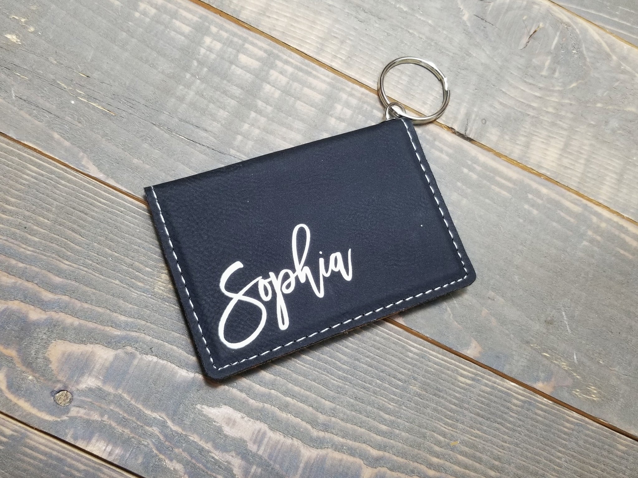 Personalized Keychain Wallet ID Holder – Laser Customs