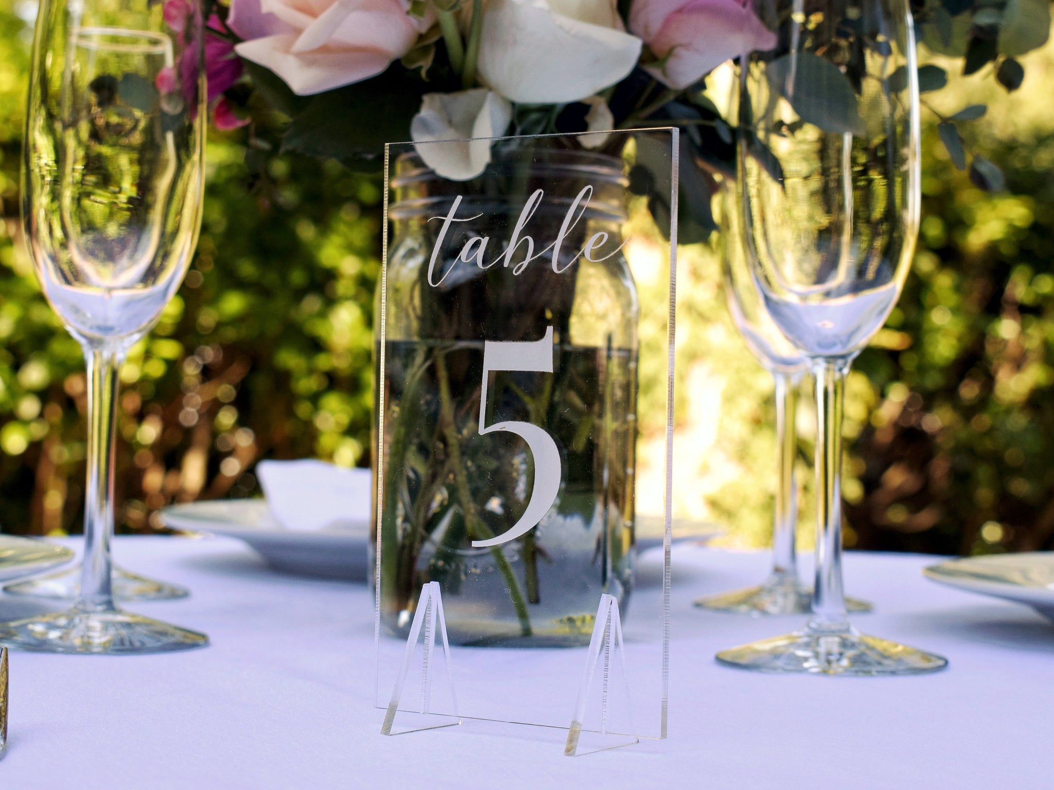 Download Clear Acrylic Wedding Table Numbers Calligraphy Laser Customs