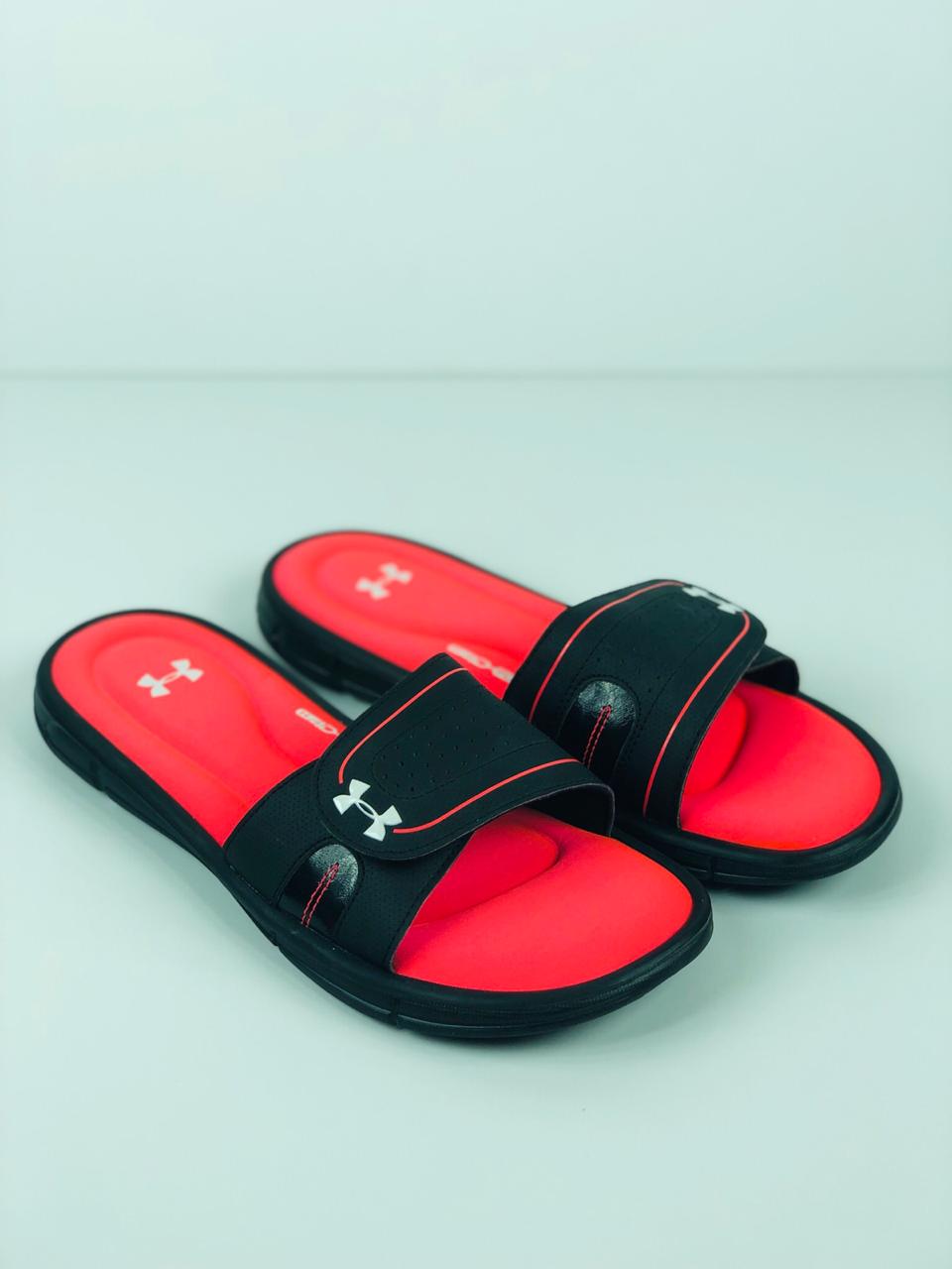 black under armour slides