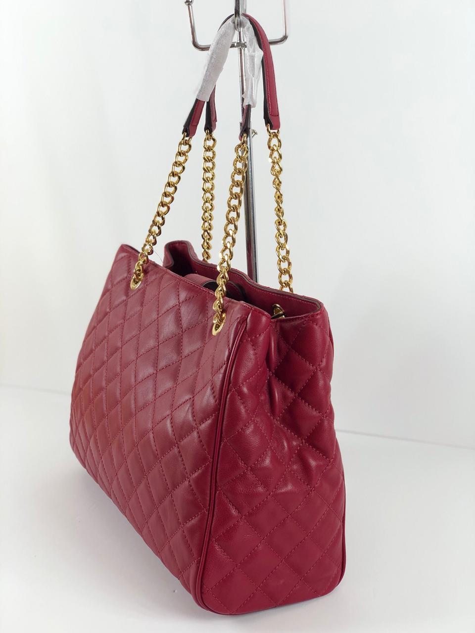 michael kors red quilted bag